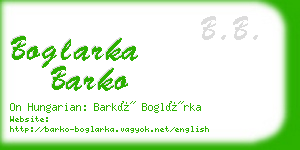 boglarka barko business card